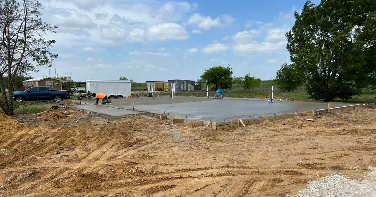 Home Foundation Poured In Cleburne, Texas