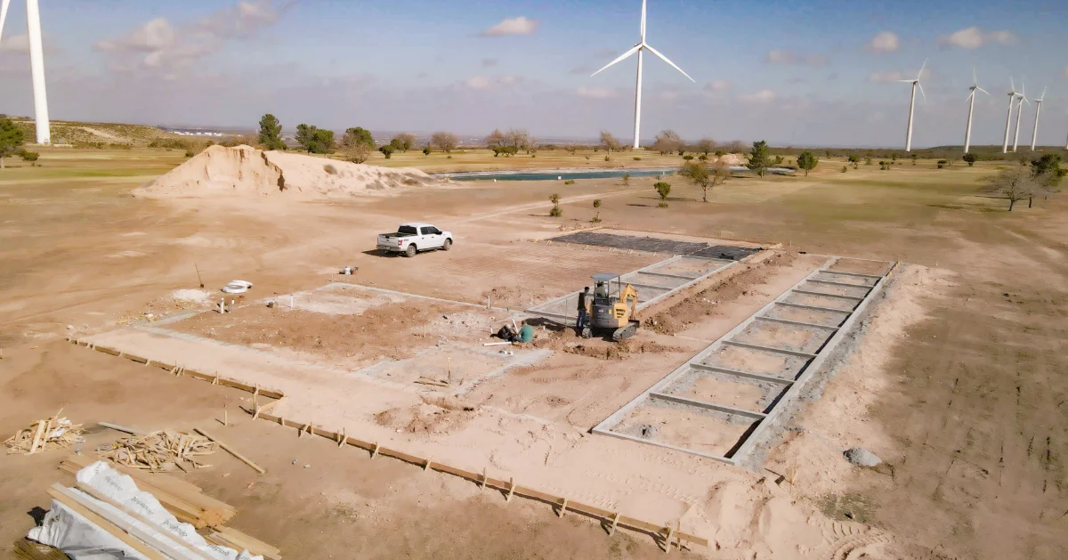 Horse Barn Foundation In Big Spring, Texas