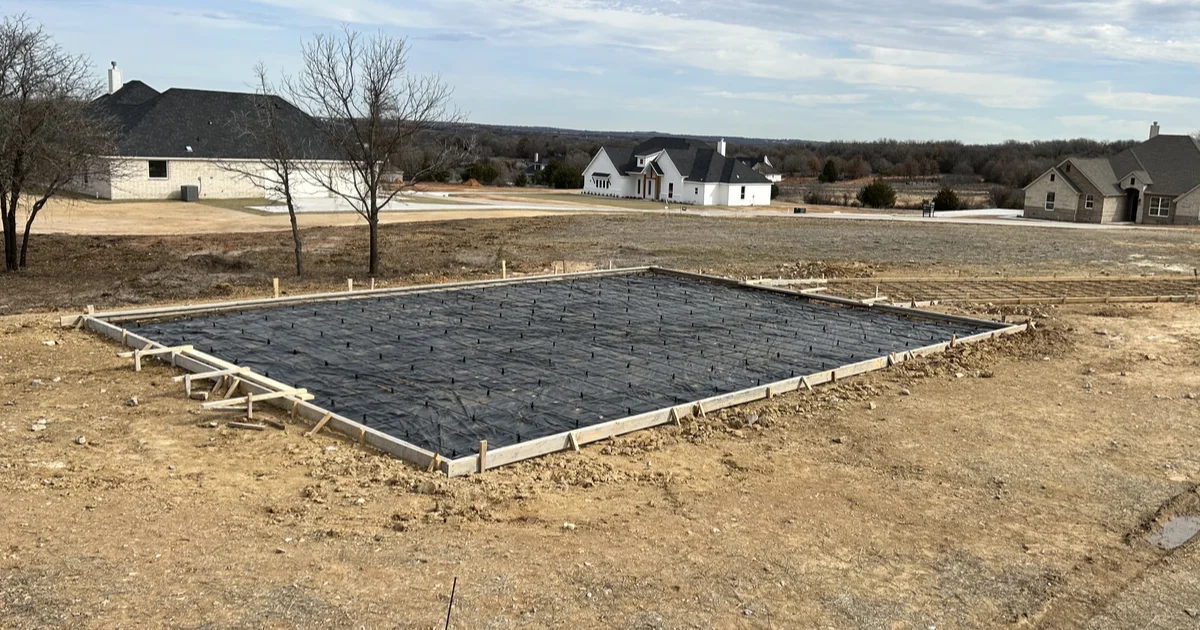 Light-Duty Shop Slab Foundation in Weatherford, TX