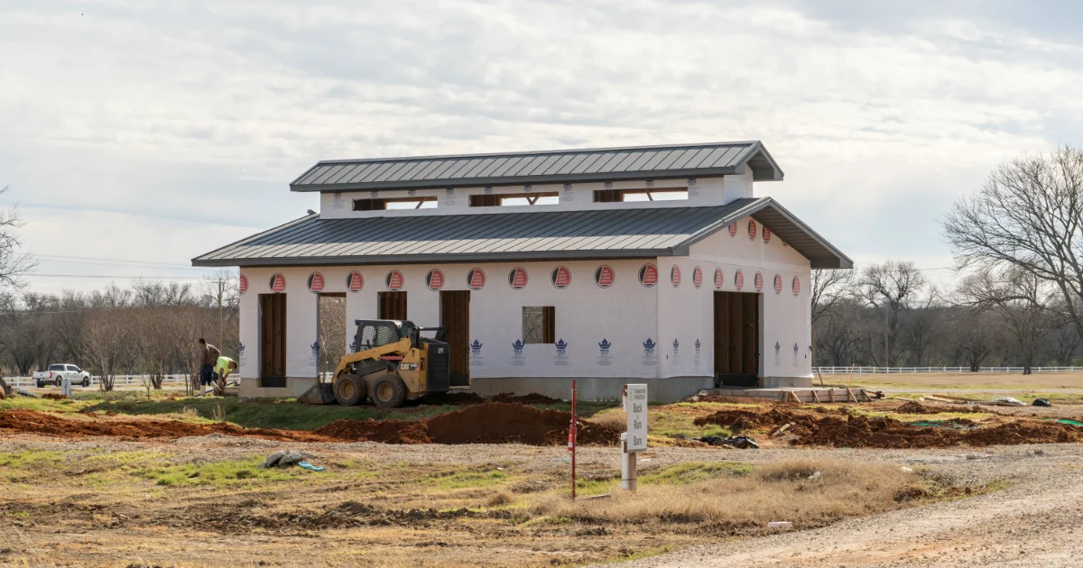 Poultry Barn Foundation Poured In Fort Worth, Texas